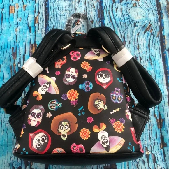NWT Loungefly Pixar Coco AOP Backpack Awesome Collectibles Exclusive Coco AOP Disney Pixar Mini  main image 4